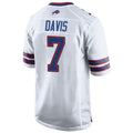 Parkc B.Bills #7 Ray Davis Player White Home Game Stitched Jerseys