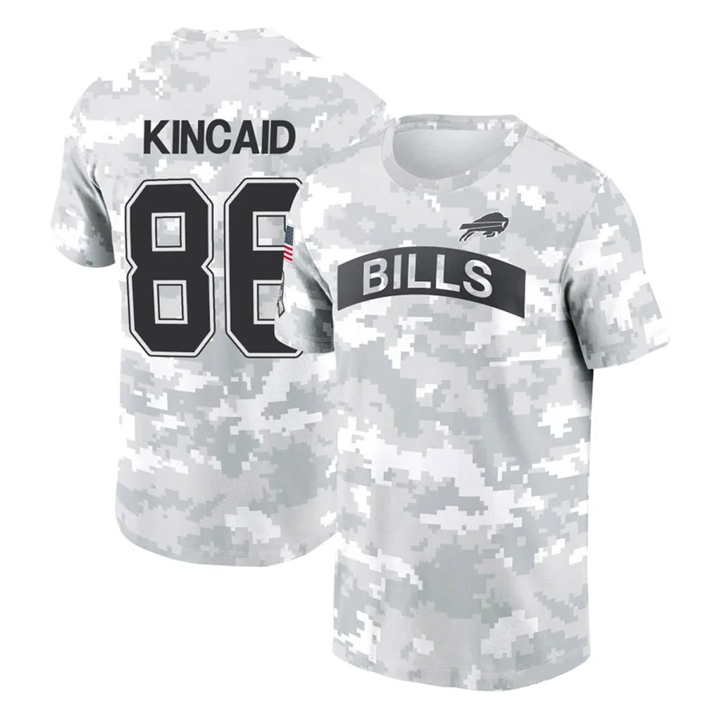 Parkc B.Bills #86 Dalton Kincaid Player Arctic Camo Salute to Service T-Shirt Hoodies Stitched Jerseys