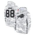 Parkc B.Bills #88 Dawson Knox Player Arctic Camo Salute to Service Hoodies Stitched Jerseys
