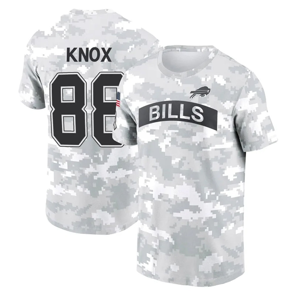 Parkc B.Bills #88 Dawson Knox Player Arctic Camo Salute to Service T-Shirt Hoodies Stitched Jerseys