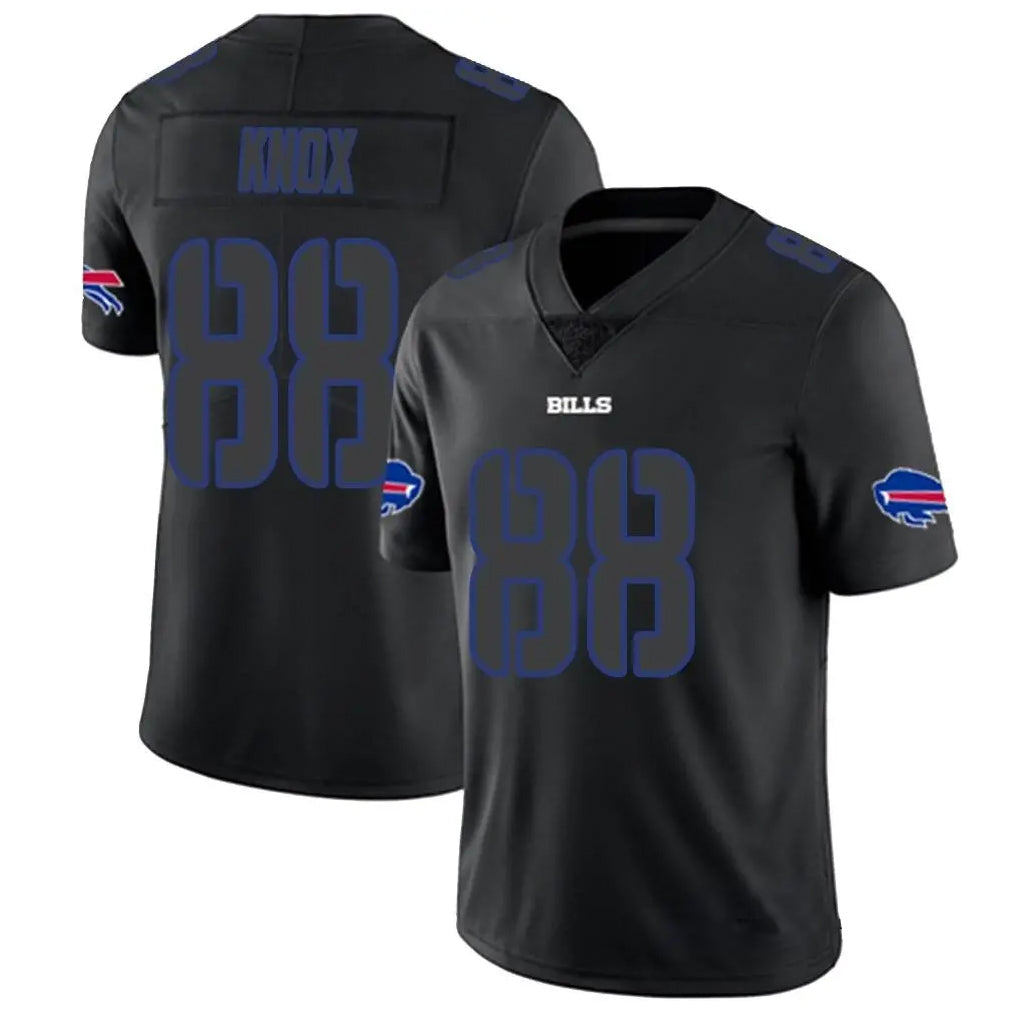 Parkc B.Bills #88 Dawson Knox Player Black Impact Limited Stitched Jerseys