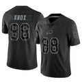 Parkc B.Bills #88 Dawson Knox Player Black RFLCTV Limited Game Stitched Jerseys