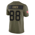 Parkc B.Bills #88 Dawson Knox Player Olive Salute To Service Limited Game Stitched Jerseys