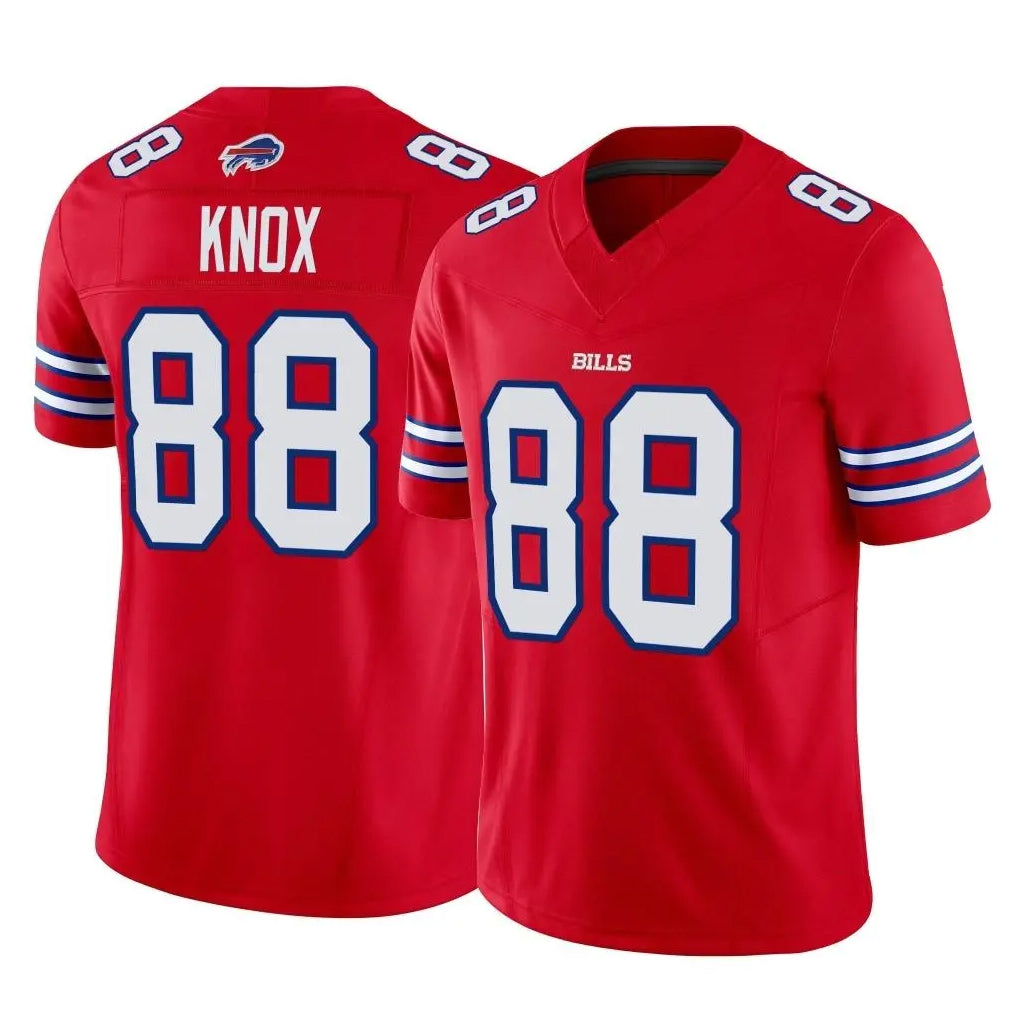 Parkc B.Bills #88 Dawson Knox Player Red Vapor F.U.S.E. Limited Home Game Stitched Jerseys