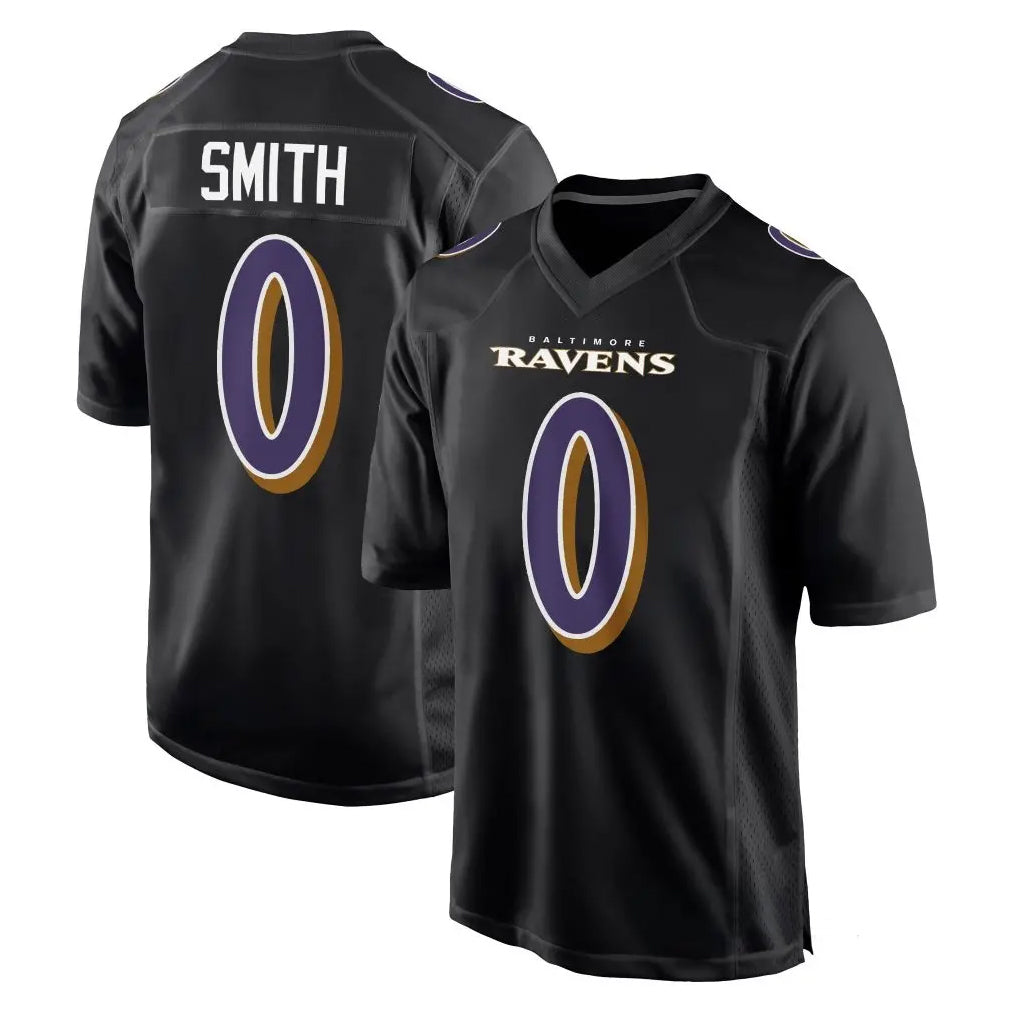 Parkc B.Ravens #0 Roquan Smith Player Black Carbon Fashion Home Game Stitched Jerseys