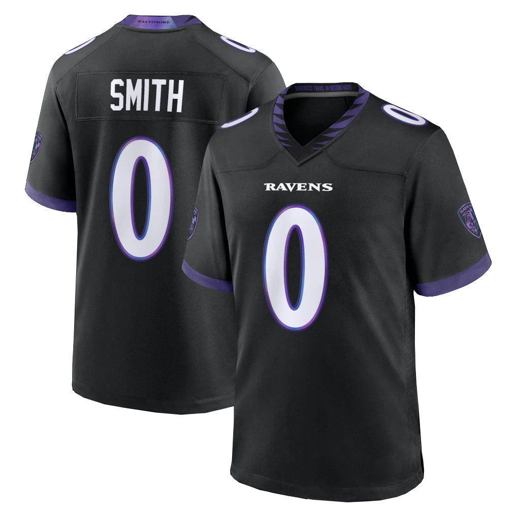 Parkc B.Ravens #0 Roquan Smith Player Black Home Game Stitched Jerseys