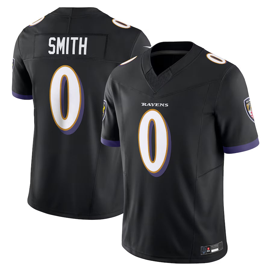 Parkc B.Ravens #0 Roquan Smith Player Black Vapor F.U.S.E. Limited Stitched Jerseys