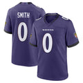 Parkc B.Ravens #0 Roquan Smith Player Purple Home Game Stitched Jerseys
