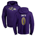 Parkc B.Ravens #0 Roquan Smith Player Purple Salute to Service Pullover Hoodie Stitched Jerseys