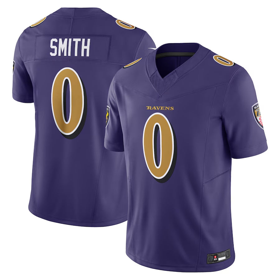 Parkc B.Ravens #0 Roquan Smith Player Purple Vapor F.U.S.E. Limited Stitched Jerseys