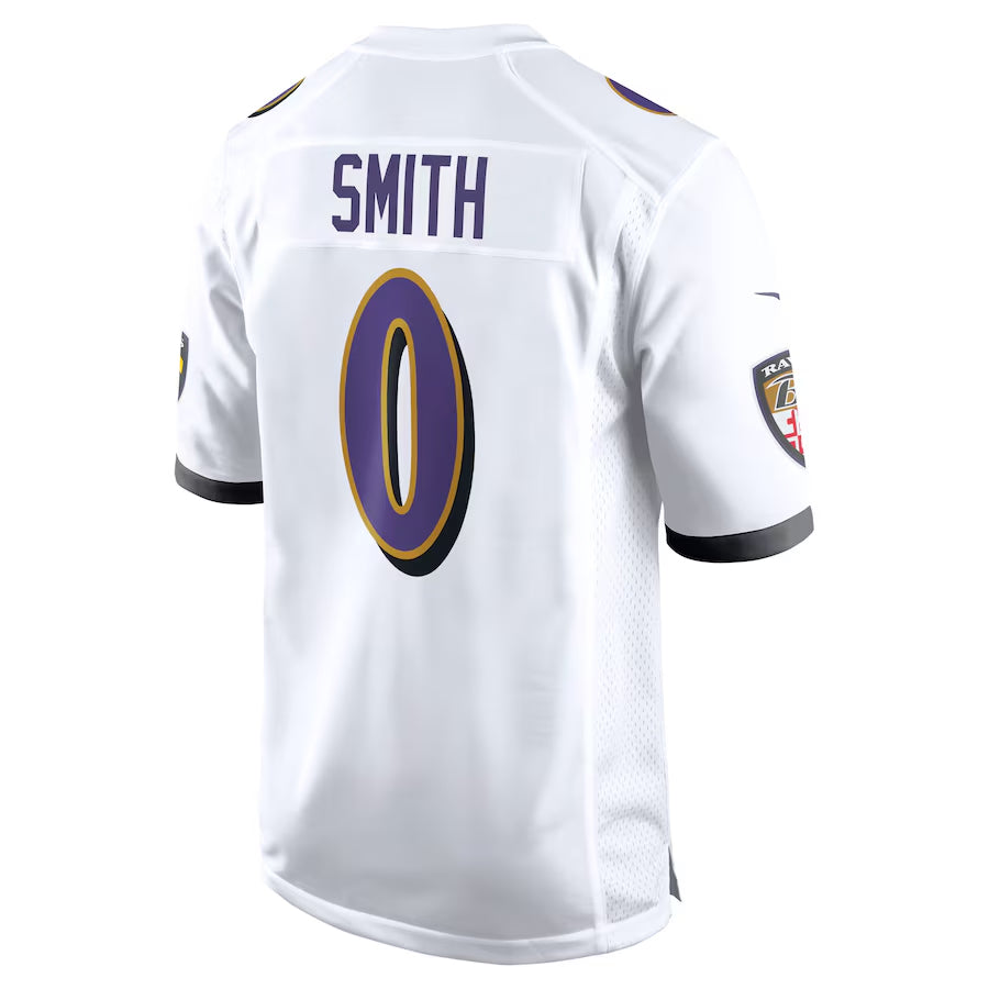 Parkc B.Ravens #0 Roquan Smith Player White Alternate Home Game Stitched Jerseys
