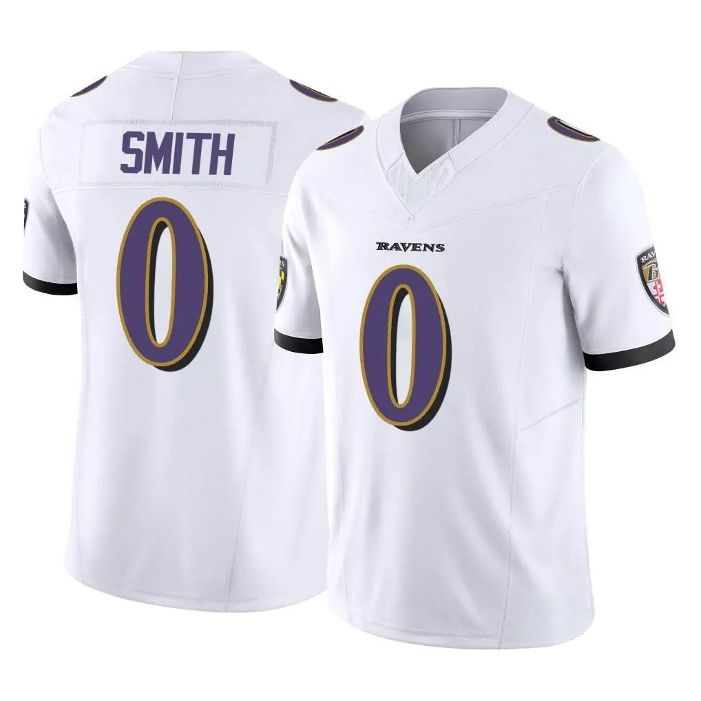 Parkc B.Ravens #0 Roquan Smith Player White Vapor F.U.S.E. Limited Home Game Stitched Jerseys