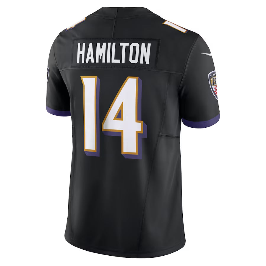 Parkc B.Ravens #14 Kyle Hamilton Player Black Vapor F.U.S.E. Limited Game Stitched Jerseys