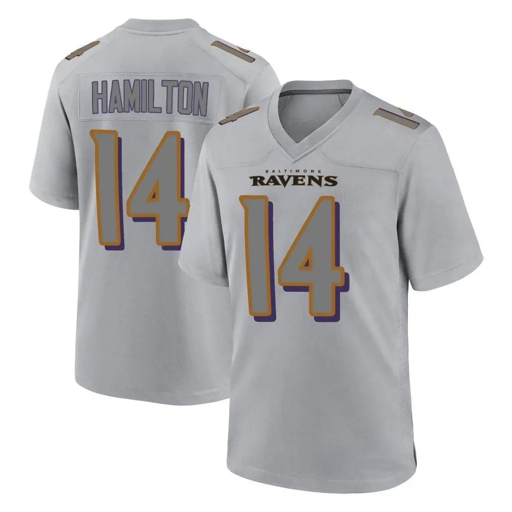 Parkc B.Ravens #14 Kyle Hamilton Player Gray Replica Limited Stitched Jerseys