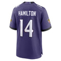 Parkc B.Ravens #14 Kyle Hamilton Player Purple Home Game Stitched Jerseys