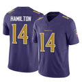 Parkc B.Ravens #14 Kyle Hamilton Player Purple Vapor F.U.S.E. Limited Home Game Stitched Jerseys