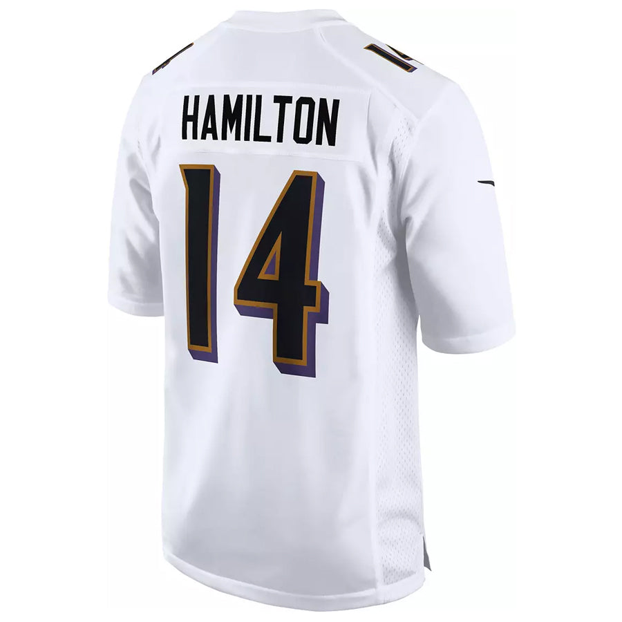 Parkc B.Ravens #14 Kyle Hamilton Player White Fashion Home Game Stitched Jerseys
