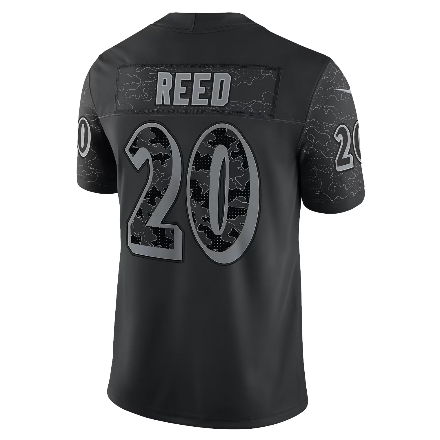 Parkc B.Ravens #20 Ed Reed Player Black RFLCTV Limited Stitched Jerseys