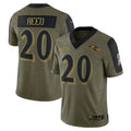 Parkc B.Ravens #20 Ed Reed Player Olive Salute To Service Limited Game Stitched Jerseys