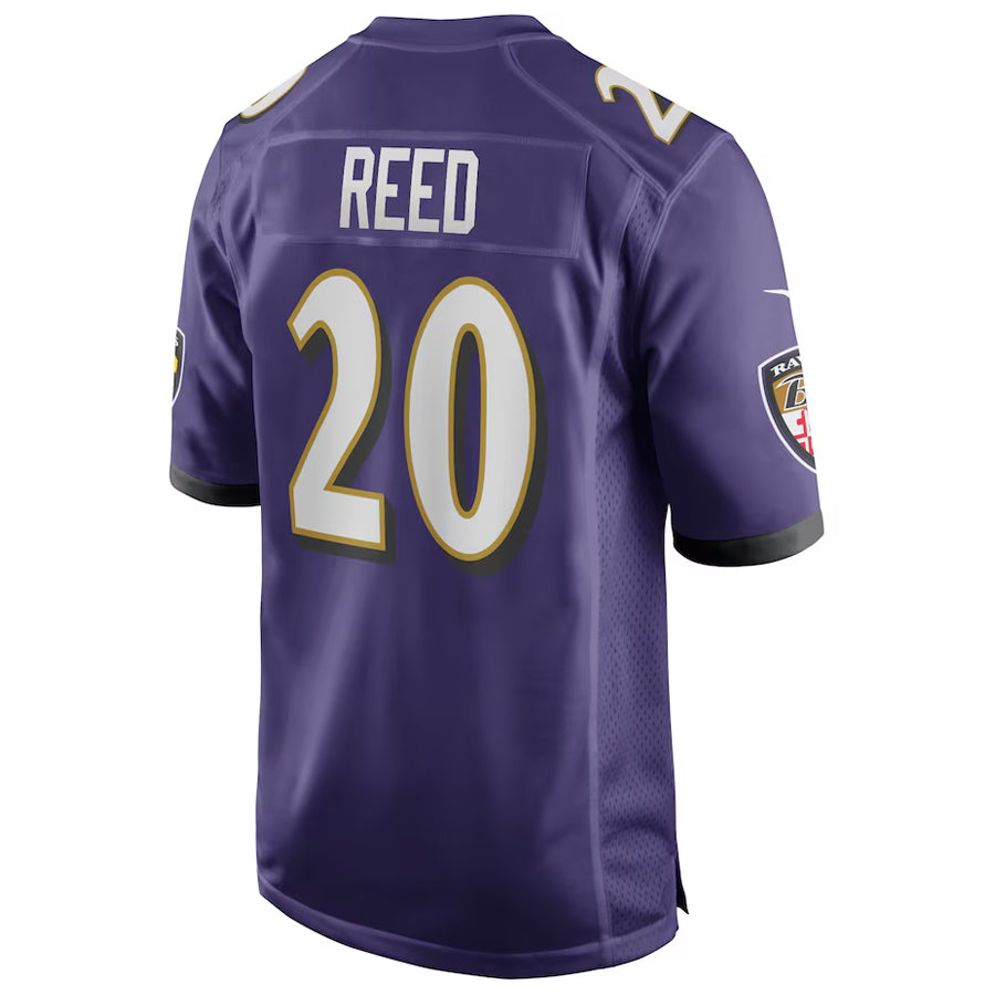 Parkc B.Ravens #20 Ed Reed Player Purple Alternate Home Game Stitched Jerseys