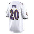 Parkc B.Ravens #20 Ed Reed Player White Alternate Game Home Stitched Jerseys