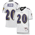 Parkc B.Ravens #20 Ed Reed Player White Mitchell & Ness Platinum Legacy Limtied Football Jerseys