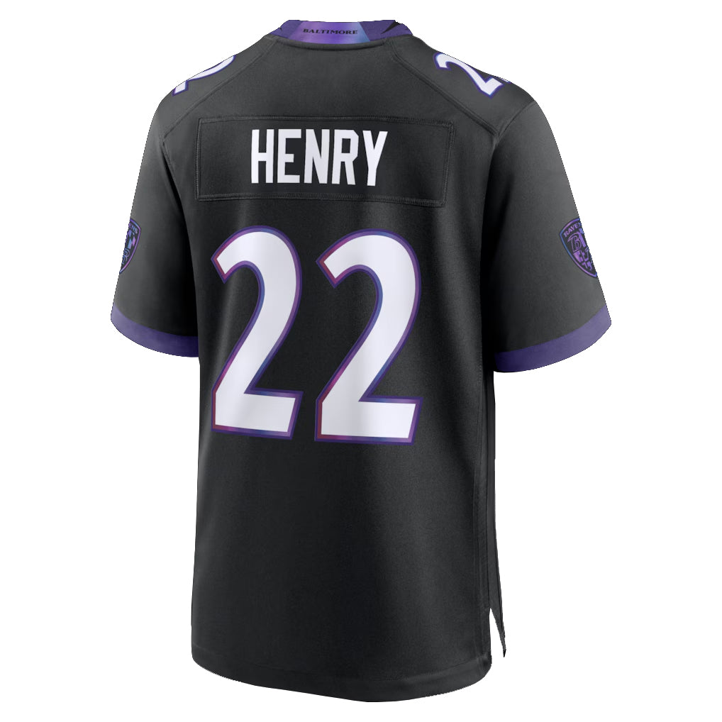 Parkc B.Ravens #22 Derrick Henry Player Black Home Game Stitched Jerseys