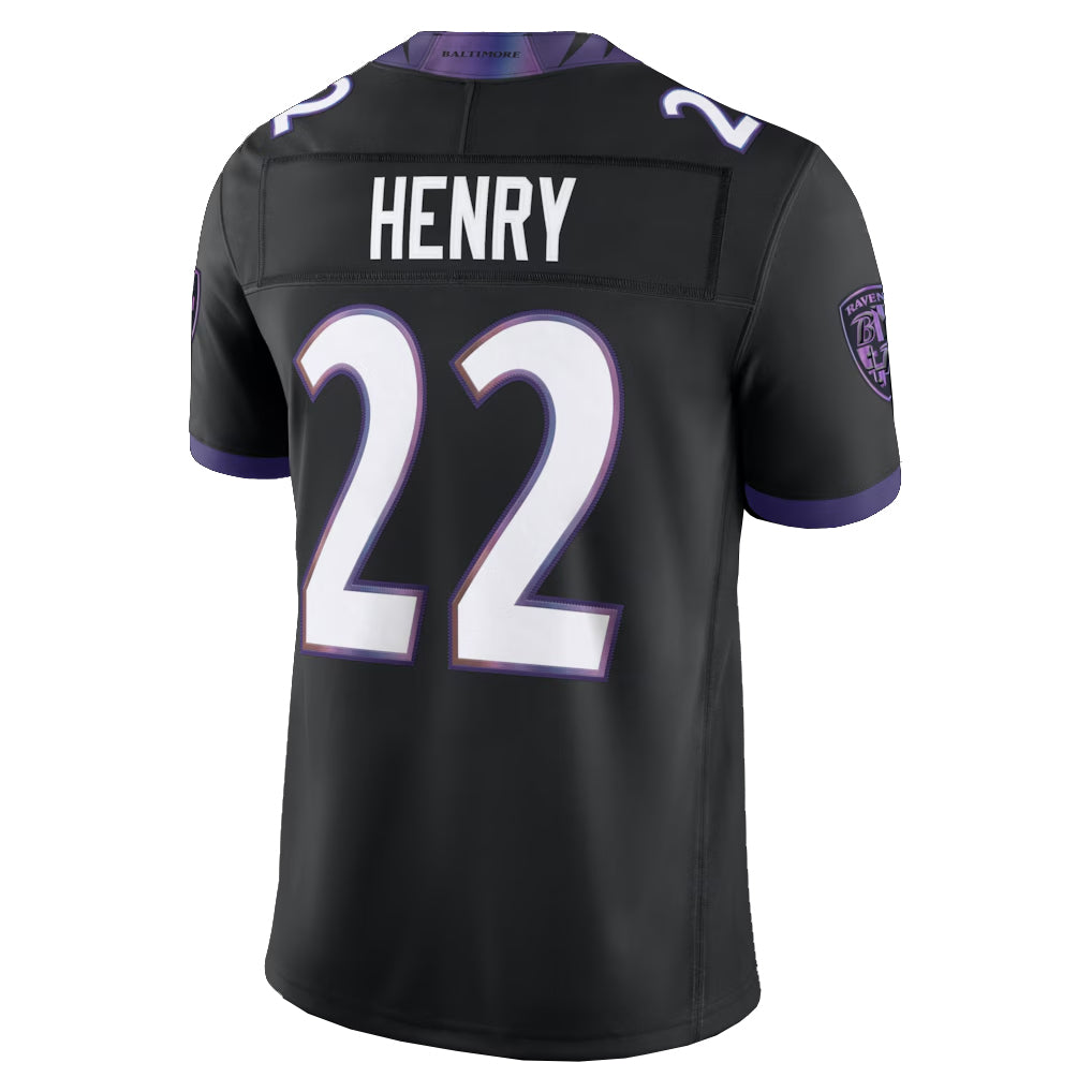 Parkc B.Ravens #22 Derrick Henry Player Black Limited Elite Home Game Stitched Jerseys
