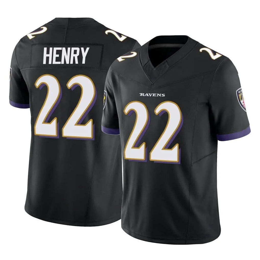 Parkc B.Ravens #22 Derrick Henry Player Black Limited Home Game Stitched Jerseys