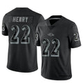 Parkc B.Ravens #22 Derrick Henry Player Black REFLECTIVE Limited Stitched Jerseys