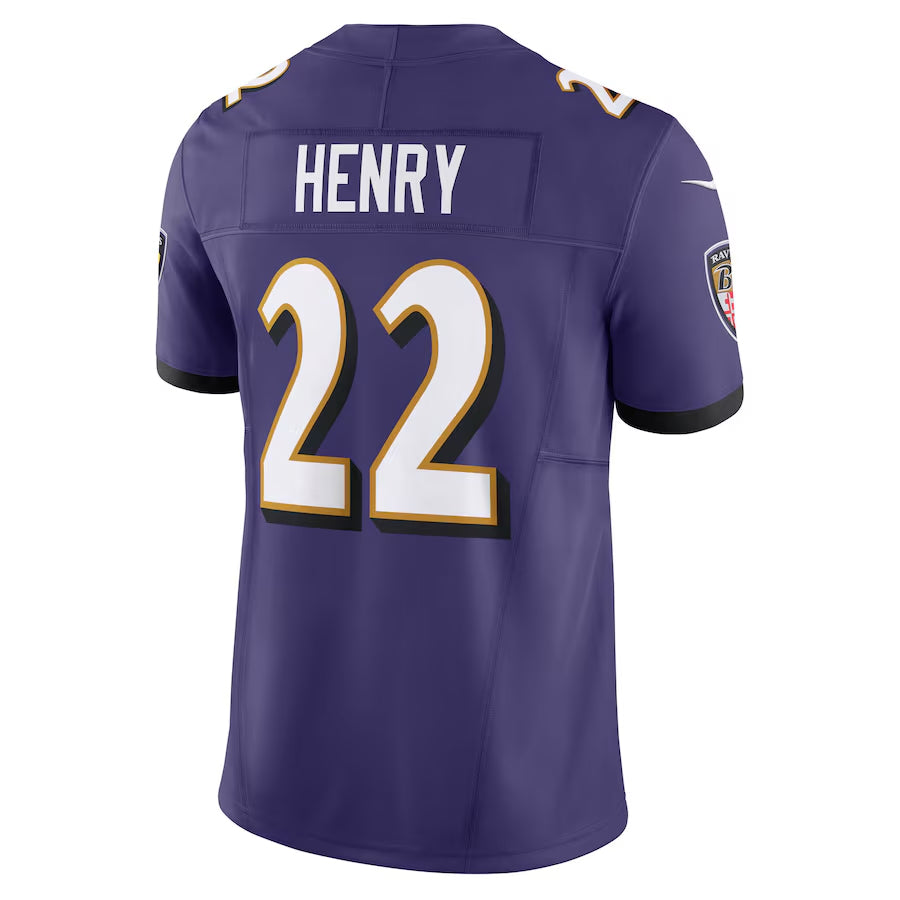 Parkc B.Ravens #22 Derrick Henry Player Purple Vapor F.U.S.E. Limited Home Game Stitched Jerseys