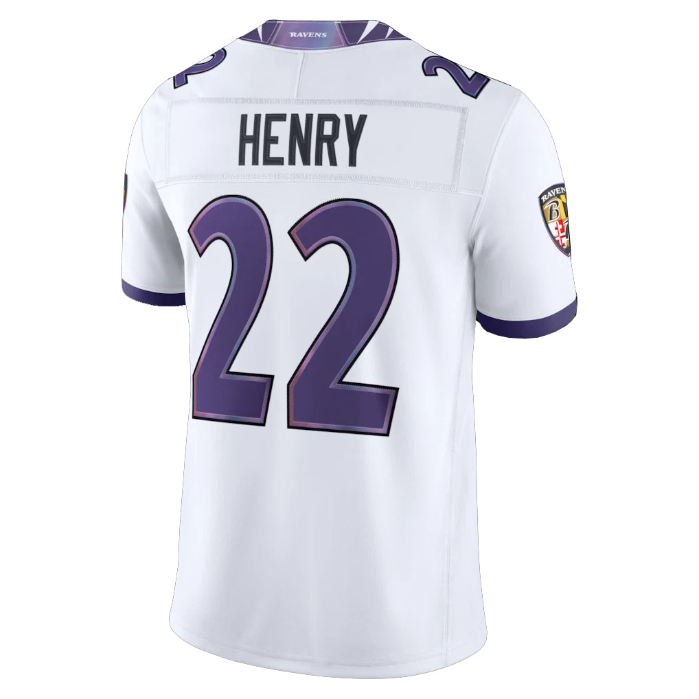 Parkc B.Ravens #22 Derrick Henry Player White Limited Elite Home Game Stitched Jerseys