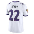 Parkc B.Ravens #22 Derrick Henry Player White Limited Elite Home Game Stitched Jerseys