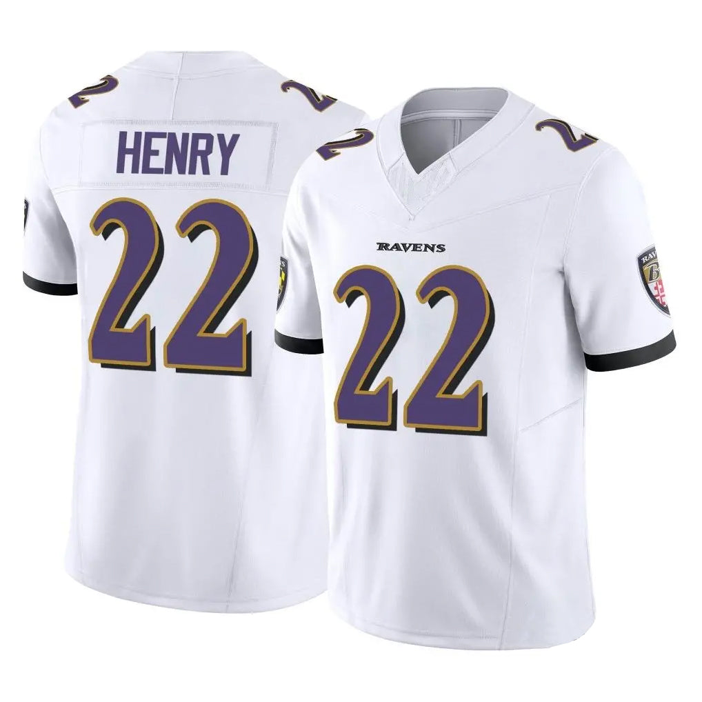Parkc B.Ravens #22 Derrick Henry Player White Limited Home Game Stitched Jerseys