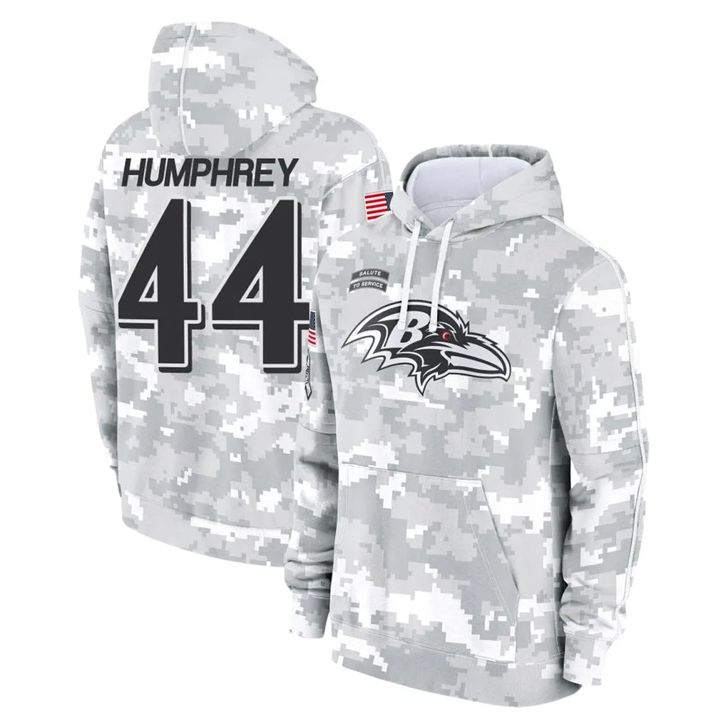 Parkc B.Ravens #44 Marlon Humphrey Player Arctic Camo Salute To Service Hoodie Stitched Jerseys