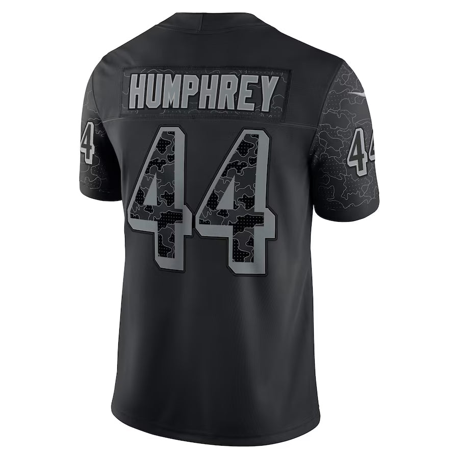 Parkc B.Ravens #44 Marlon Humphrey Player Black RFLCTV Limited Stitched Jerseys