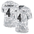 Parkc B.Ravens #4 Zay Flowers Player Arctic Camo Salute to Service Limited Stitched Jerseys