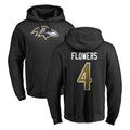 Parkc B.Ravens #4 Zay Flowers Player Black Pullover Hoodie Stitched Jerseys
