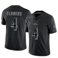 Parkc B.Ravens #4 Zay Flowers Player Black REFLECTIVE Limited Stitched Jerseys