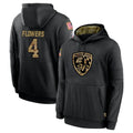 Parkc B.Ravens #4 Zay Flowers Player Black Salute to Service Pullover Hoodie Stitched Jerseys