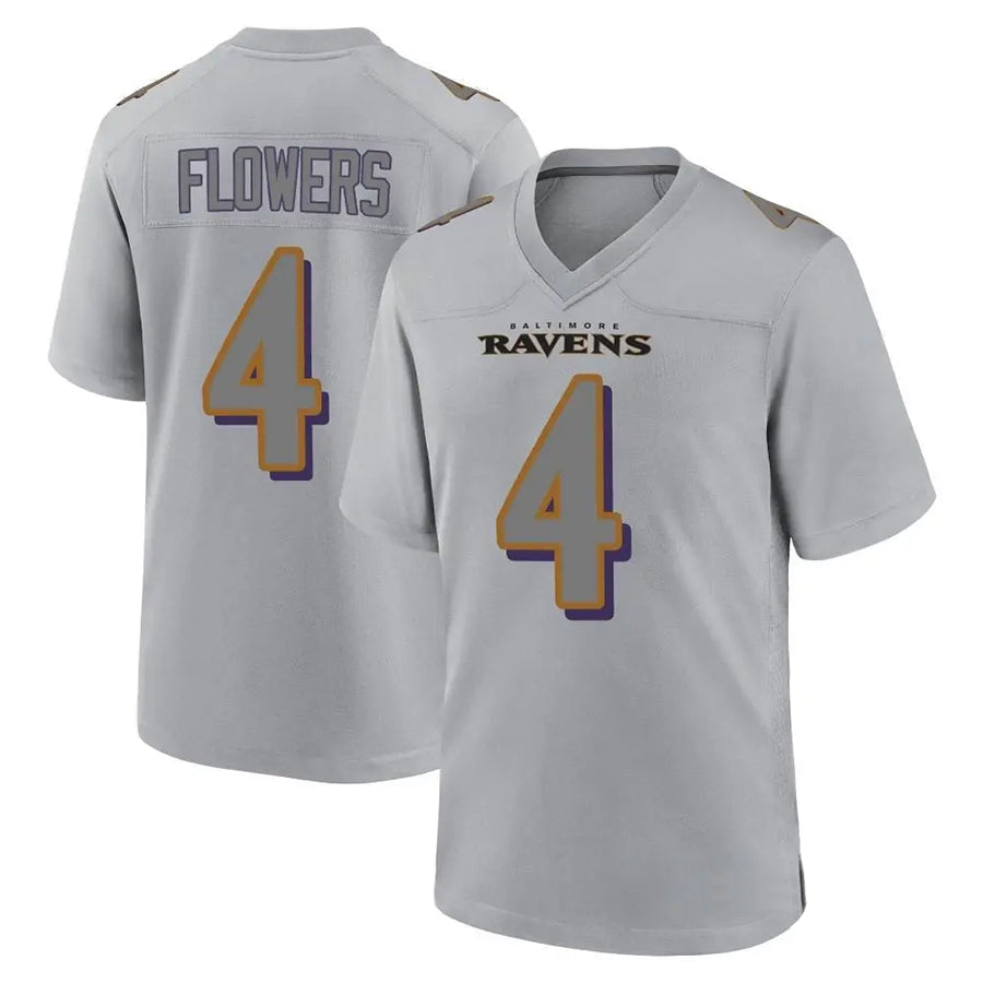 Parkc B.Ravens #4 Zay Flowers Player Gray Color Rush Vapor Untouchable Limited Home Game Stitched Jerseys