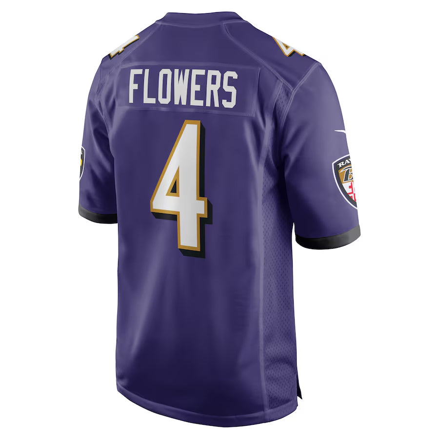 Parkc B.Ravens #4 Zay Flowers Player Purple Alternate Home Game Stitched Jerseys