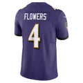 Parkc B.Ravens #4 Zay Flowers Player Purple Vapor F.U.S.E. Limited Home Game Stitched Jerseys