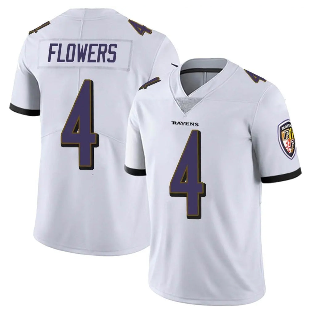 Parkc B.Ravens #4 Zay Flowers Player White Vapor F.U.S.E. Limited Stitched Jerseys