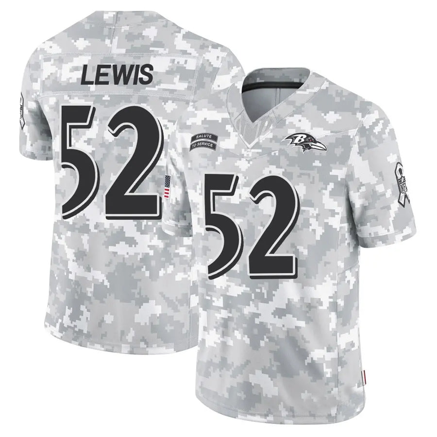 Parkc B.Ravens #52 Ray Lewis Player Arctic Camo Salute to Service Limited Stitched Jerseys
