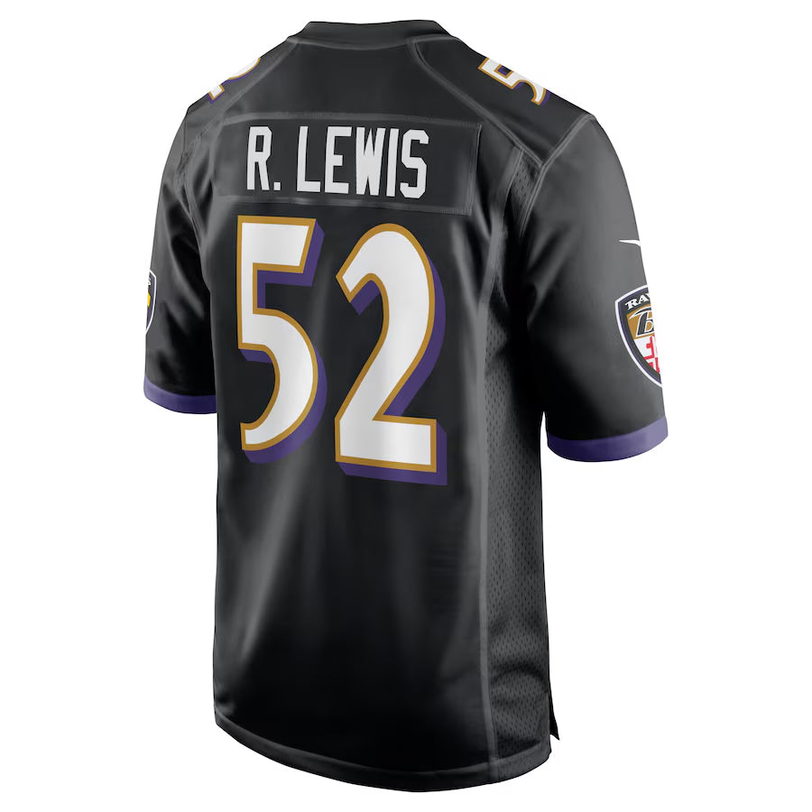 Parkc B.Ravens #52 Ray Lewis Player Black Alternate Home Stitched Jerseys