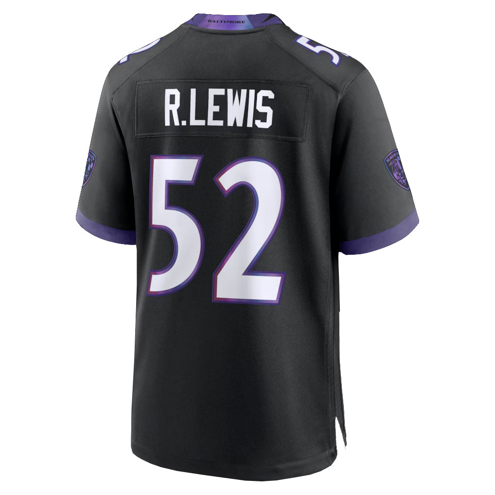 Parkc B.Ravens #52 Ray Lewis Player Black Home Game Stitched Jerseys