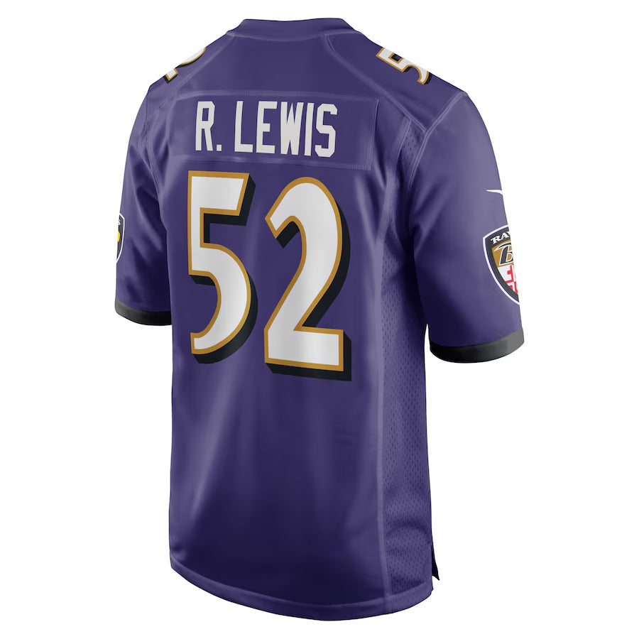 Parkc B.Ravens #52 Ray Lewis Player Purple Alternate Home Stitched Jerseys
