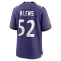 Parkc B.Ravens #52 Ray Lewis Player Purple Home Game Stitched Jerseys