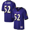 Parkc B.Ravens #52 Ray Lewis Player Purple Mitchell & Ness Big & Tall 2000 Retired Stitched Jerseys